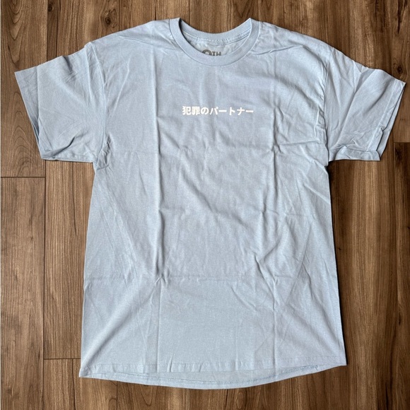 9Th Life Wanted Unisex Tee in Lt Blue Size Large New 100% Cotton - Picture 3 of 7